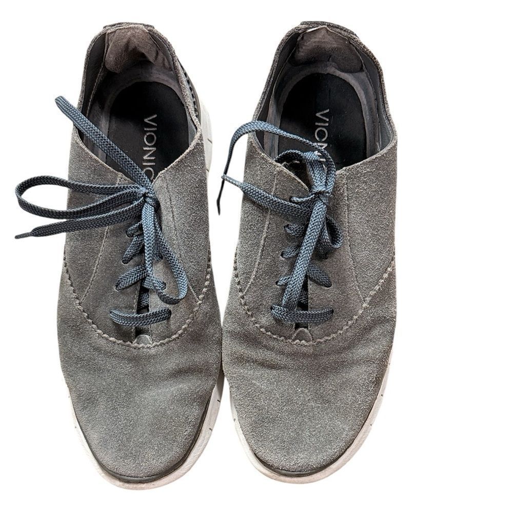 Vionic Gray Suede & Leather Sneakers